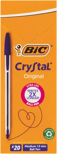 Picture of BIC CRYSTAL PEN MEDIUM XTRA LIFE BLUE BOX 20`S