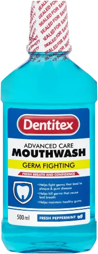 Picture of DENTITEX MOUTH WASH FRESH PEPPERMINT 500ml