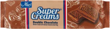 Picture of HENRO SUPER CREAM BISCUITS  DBL CHOC 125g