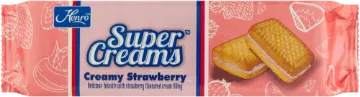 Picture of HENRO SUPER CREAM BISCUITS  CRMY S/BERY 125g